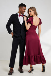 Black Notched Lapel Men Homecoming Suits